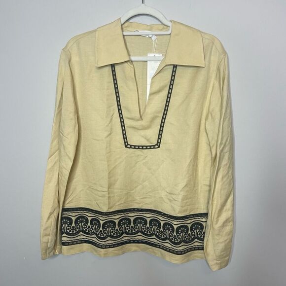 Jonathan Simkhai Abel Linen blend eyelet top NWT XS - Picture 2 of 13